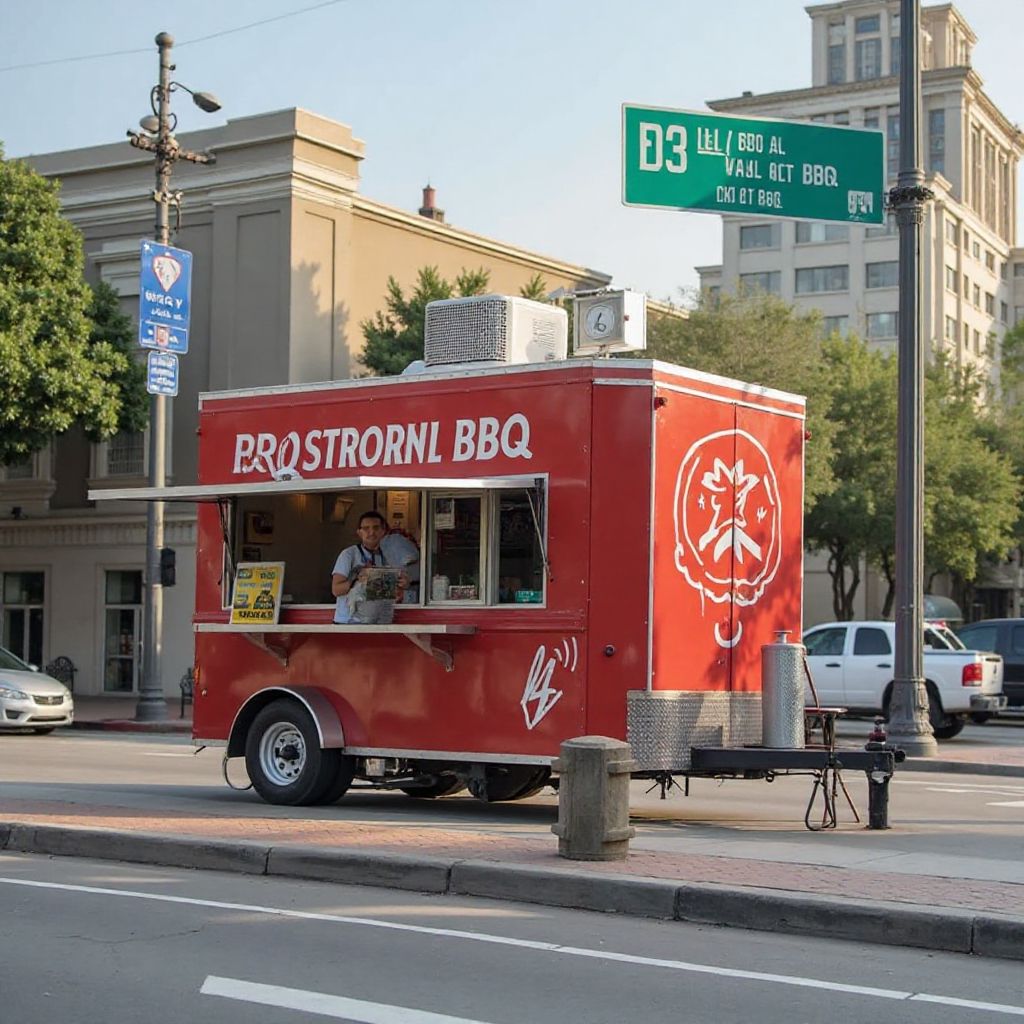 Map showing Rolling BBQ location